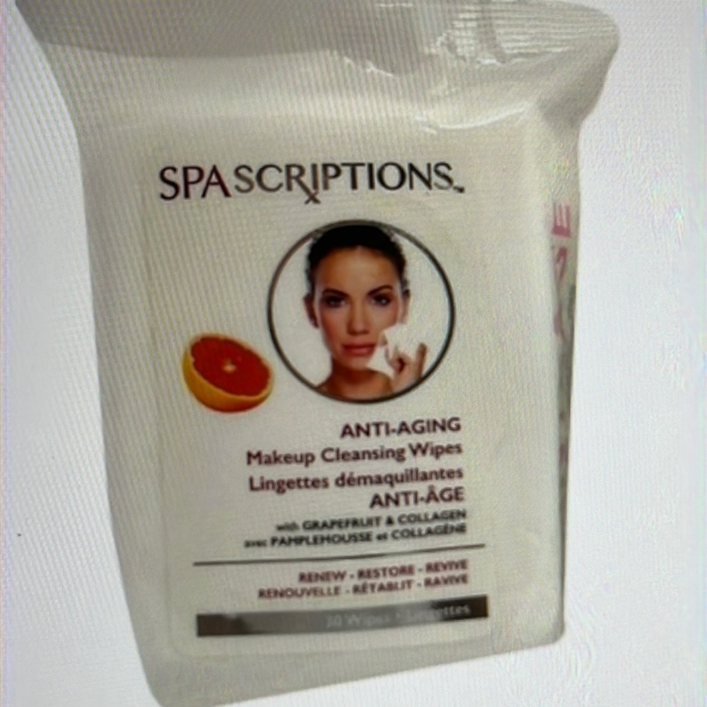 Spa scriptions ANTI AGING makeup cleansing wipes  30 wipes NEW sealed